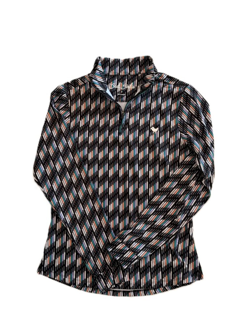 Bad Birdie Golf Pullover Small 1/4 Zip Performance Top Printed Long Sleeve S